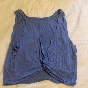 light blue aerie workout top
